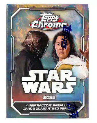 Topps Chrome
STAR WARS
2025
4 Refractor Parallel Cards Guaranteed Per Box