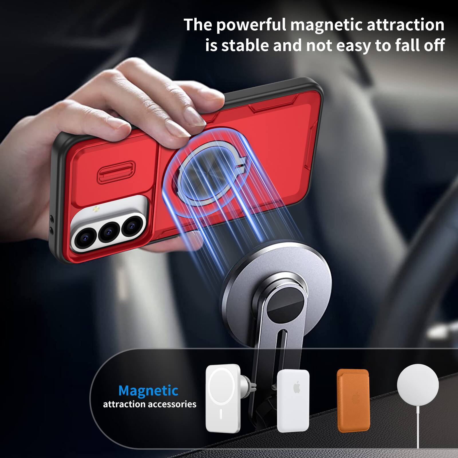The powerful magnetic attraction is stable and not easy to fall off

Magnetic attraction accessories