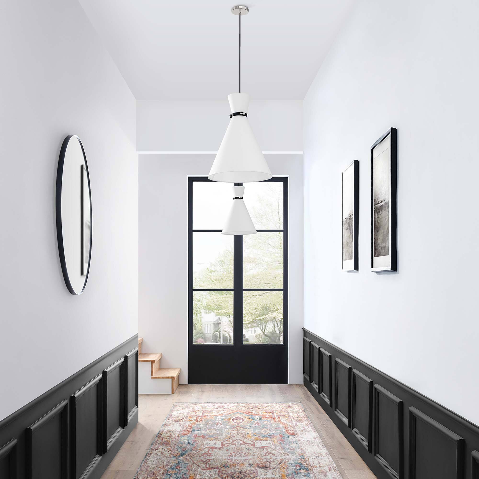 Alt View 1. Modway - Starlight 1-Light Pendant Light by Modway - White Polished Nickel.