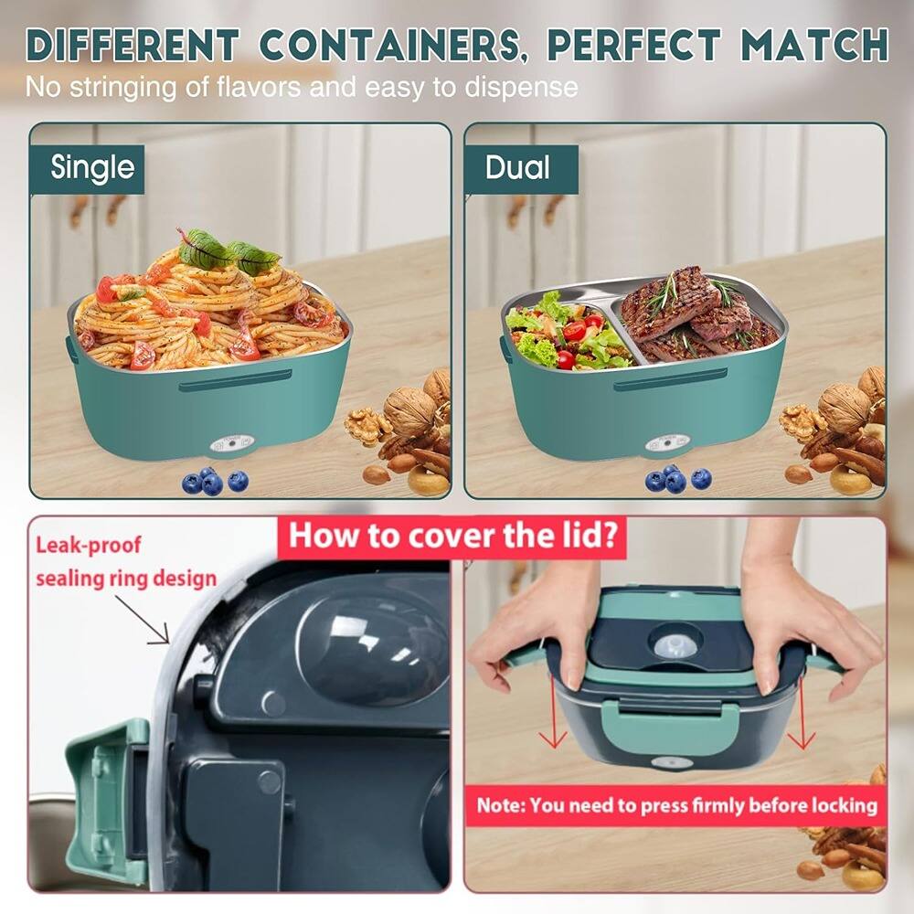 **DIFFERENT CONTAINERS, PERFECT MATCH**  
No stringing of flavors and easy to dispense

**Single**  
**Dual**

**Leak-proof sealing ring design**

**How to cover the lid?**  
Note: You need to press firmly before locking