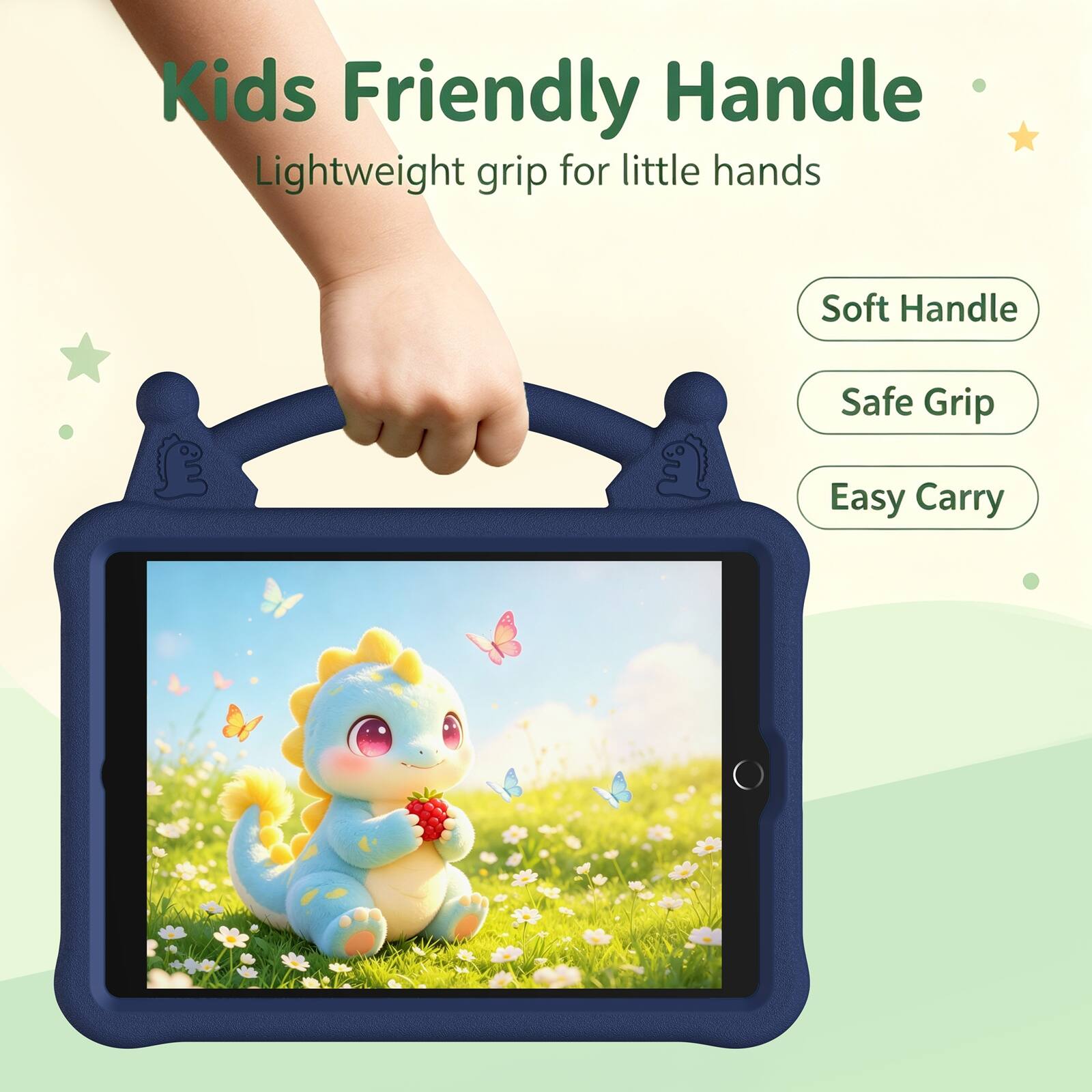 Kids Friendly Handle  
Lightweight grip for little hands  

Soft Handle  
Safe Grip  
Easy Carry
