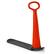 Front. Costway - Folding Snow Scooter W/Grip Handle Portable Snow Sled for Kids Teenagers Black + Red - Black + Red.