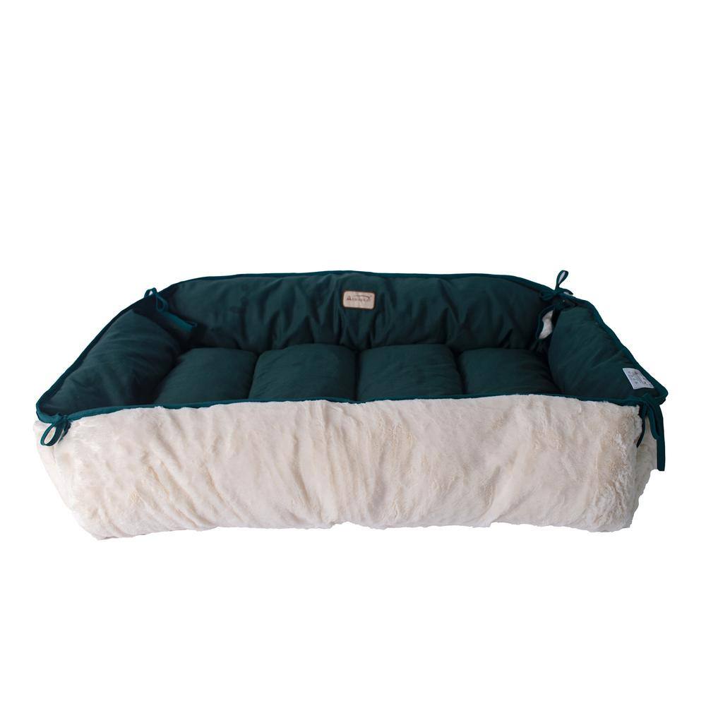 Alt View 6. Armarkat - Extra Large Green and Ivory Pet Bed And Mat - Green.