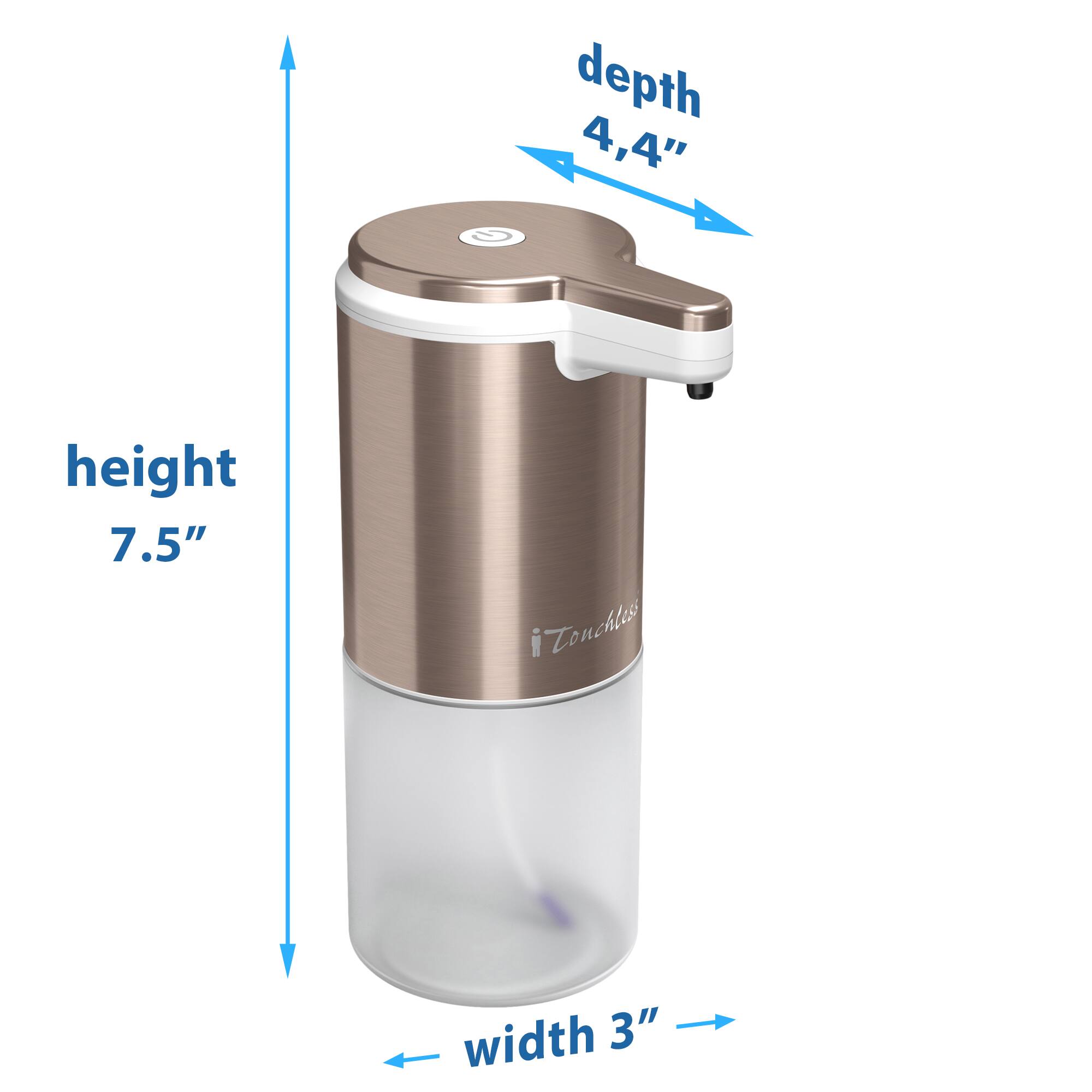 Alt View 13. iTouchless - iTouchless Stainless Steel Ultraclean 11 fl oz / 325 ml Sensor Foam Soap Dispenser, Rose Gold, Rust-Free Automatic Pump - Rose Gold.