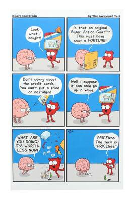 Nerd Block - Heart and Brain Art Print by Awkward Yeti (Nerd Block Exclusive) - Blue