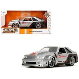 Jada - 1989 Ford Mustang GT "Texaco" "Bigtime Muscle" Series 1/24 - Silver Metallic and Matt Black