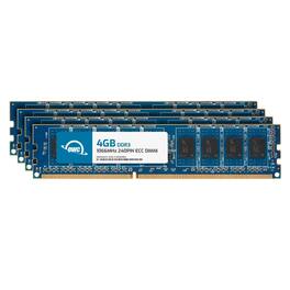 OWC - 16GB (4x4GB) DDR3 1066MHz 2Rx8 CL7 ECC Unbuffered 240-pin DIMM Memory RAM for Workstations, Servers, and NAS Systems - Black Chips