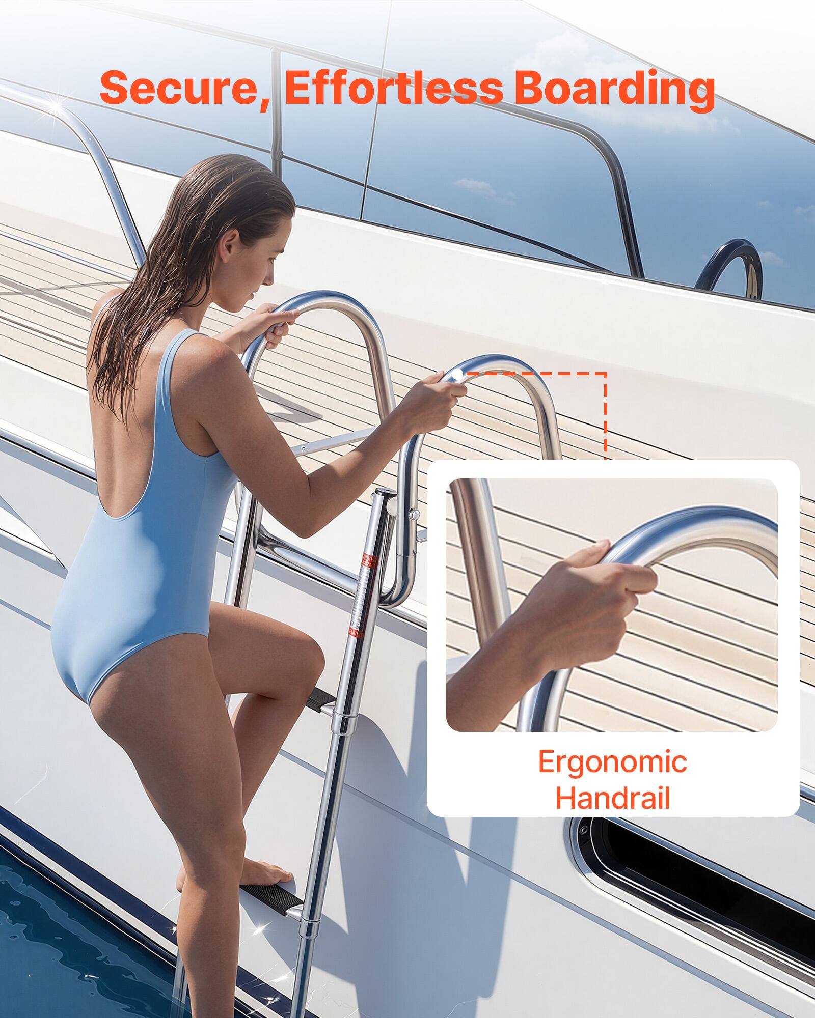 Secure, Effortless Boarding  
Ergonomic Handrail