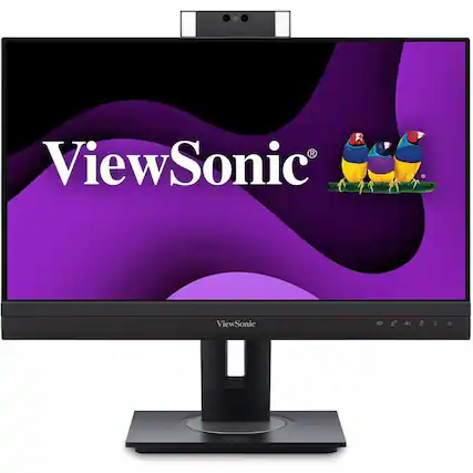 Front. ViewSonic - VG2457V 24" LCD FHD 100Hz Docking Monitor (HDMI, Display Port, USB-C, RJ45) - Black.