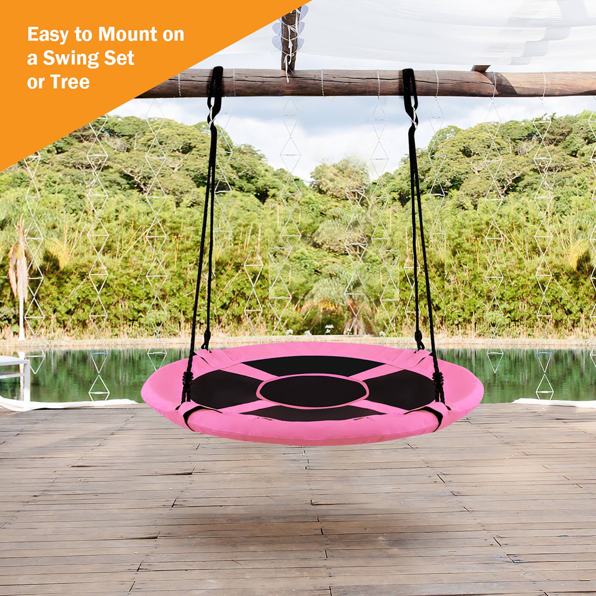 Easy to Mount on a Swing Set or Tree