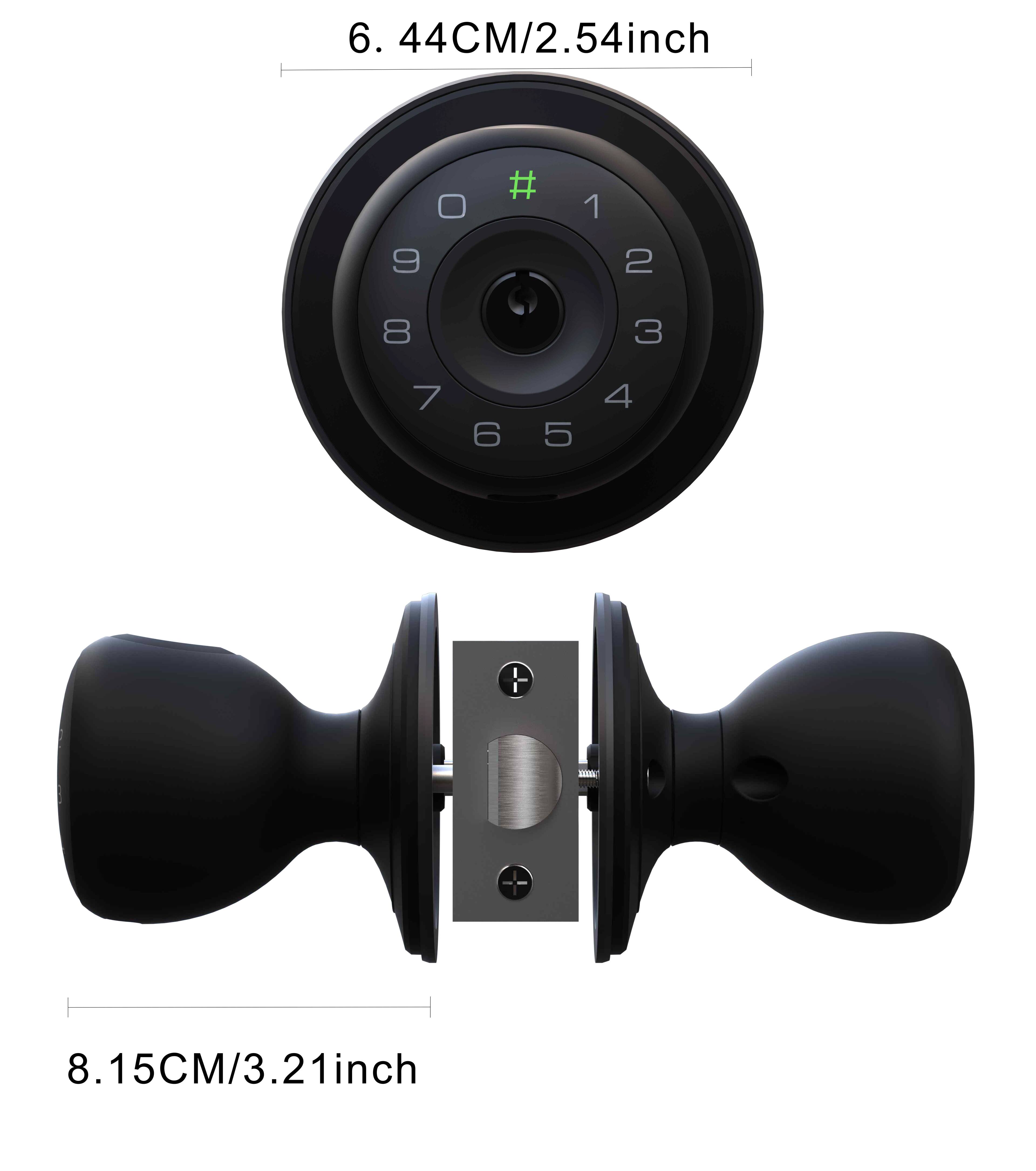 6. 44CM/2.54inch

8.15CM/3.21inch