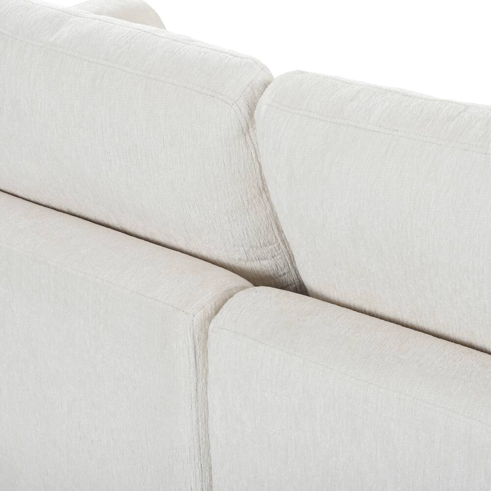 Alt View 4. Loheer - Loheer 101.57" Modern 3-Seater Sofa Chenille Couch with Solid Wood Frame Deep Seating Living Room Sofa with Throw Pillow - Beige.