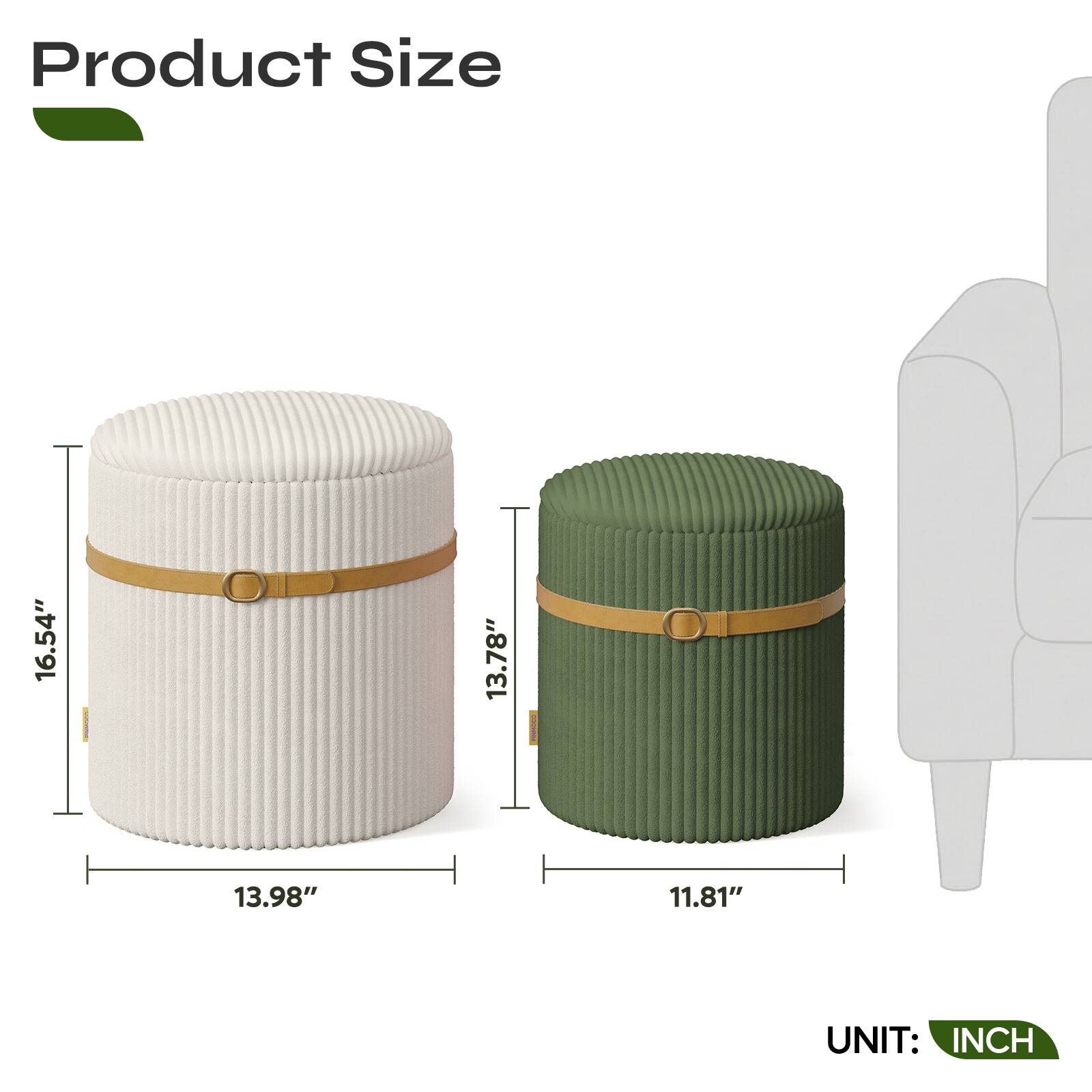 Product Size: 16.54" x 13.78" x 13.98" x 11.81"  
UNIT: INCH