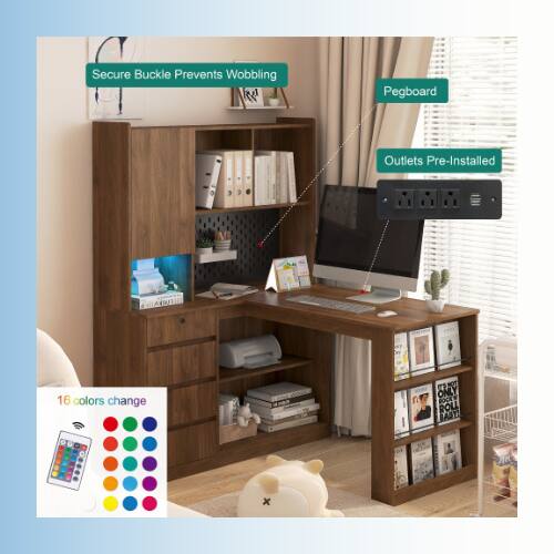 Secure Buckle Prevents Wobbling  
Pegboard  
Outlets Pre-Installed  
16 colors change