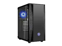 SilverStone - FARA B1 RGB Sleek tempered glass mid-tower ATX case with RGB fans, SST-FAB1B-RGB (Black) - Black