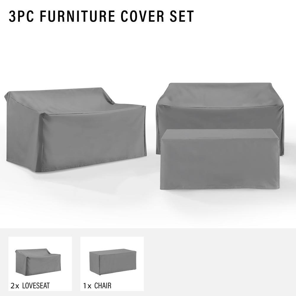 3PC FURNITURE COVER SET

2x LOVESEAT
1x CHAIR