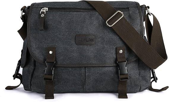 Front. Vulpecula Spade - Messenger Bag Men,Waterproof Crossbody Bag,Satchel Shoulder Bag - A-black.