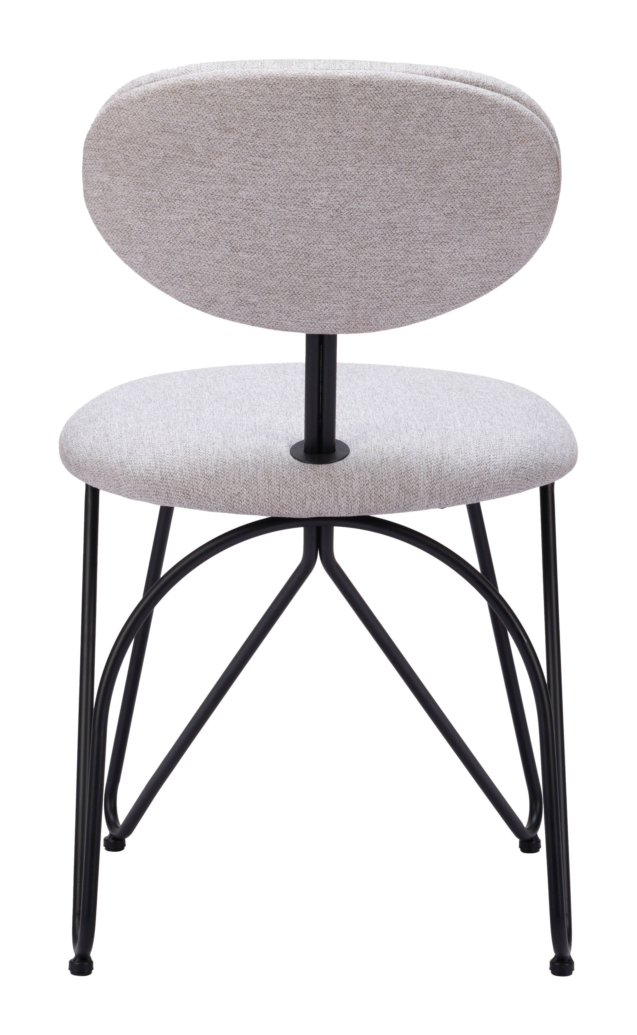 Alt View 2. Hivvago - Novi Dining Chair (Set of 2) Dove Gray - Gray, Black.