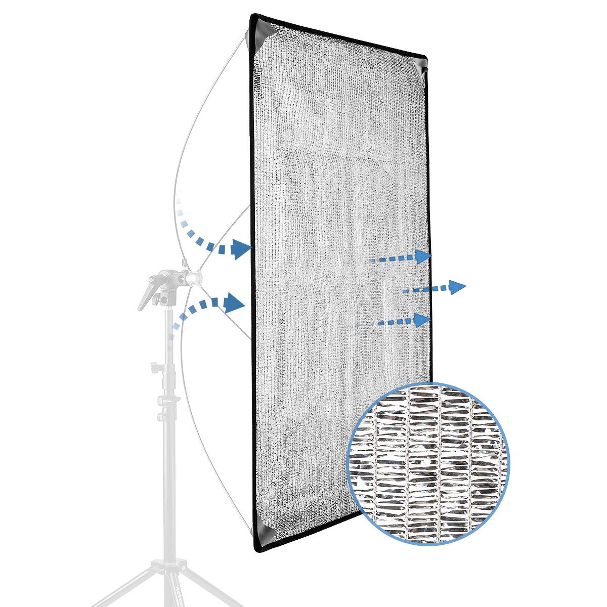 Alt View 1. Glow - Glow Wind-Proof Fabric For the 28" x 39" Reflector Panel.