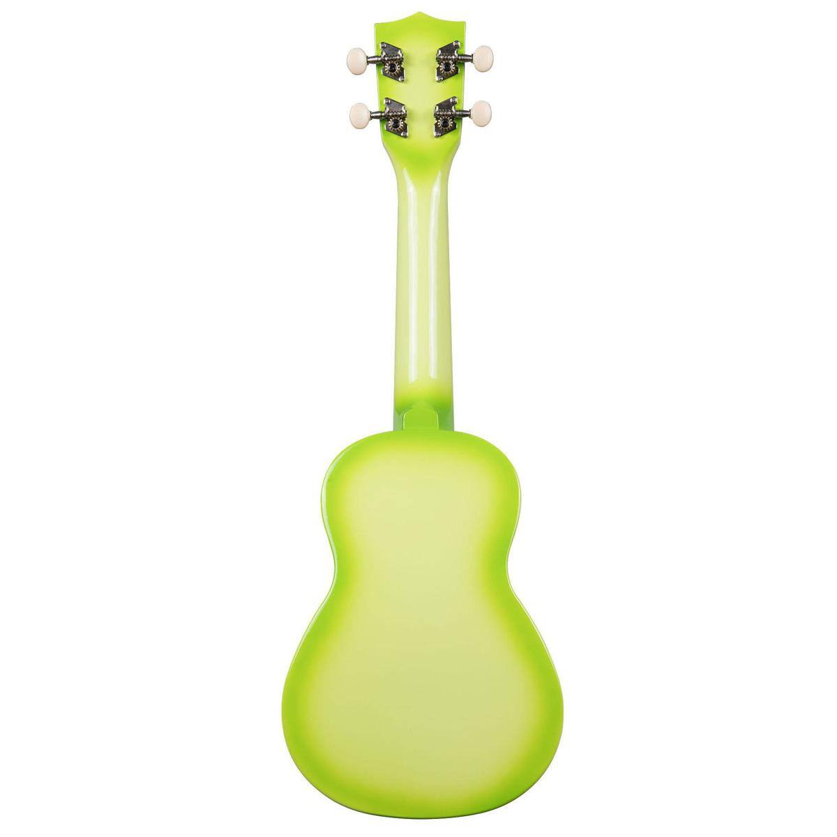 Alt View 2. Kala - Kala Gloss Green Apple Burst Makala Dolphin Soprano Ukulele with Tote Bag.