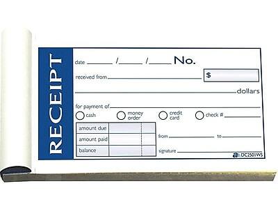 RECEIPT

date ______/______/______ No. ______

received from ______

$ ______ dollars

for payment of ______

cash money order credit card check #

amount due ______

amount paid ______

balance ______

from ______ to ______

signature ______

DC2501WS