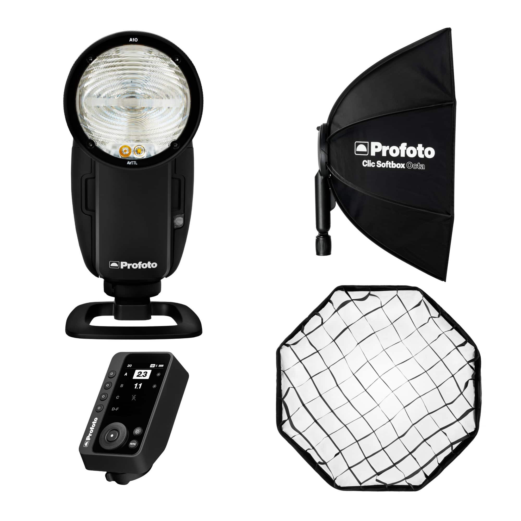 Connect Pro Wireless Transmitter for Sony Camera, Profoto A10 - Sony, Clic Softbox 2 Octa, Clic Softgrid 2 Octa