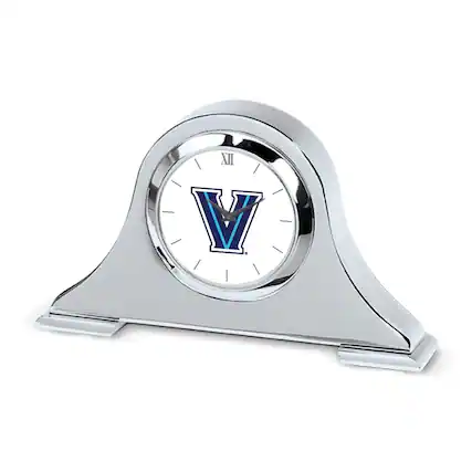 Front. Jardine - Silver Villanova Wildcats Napoleon Desk Clock - Silver.