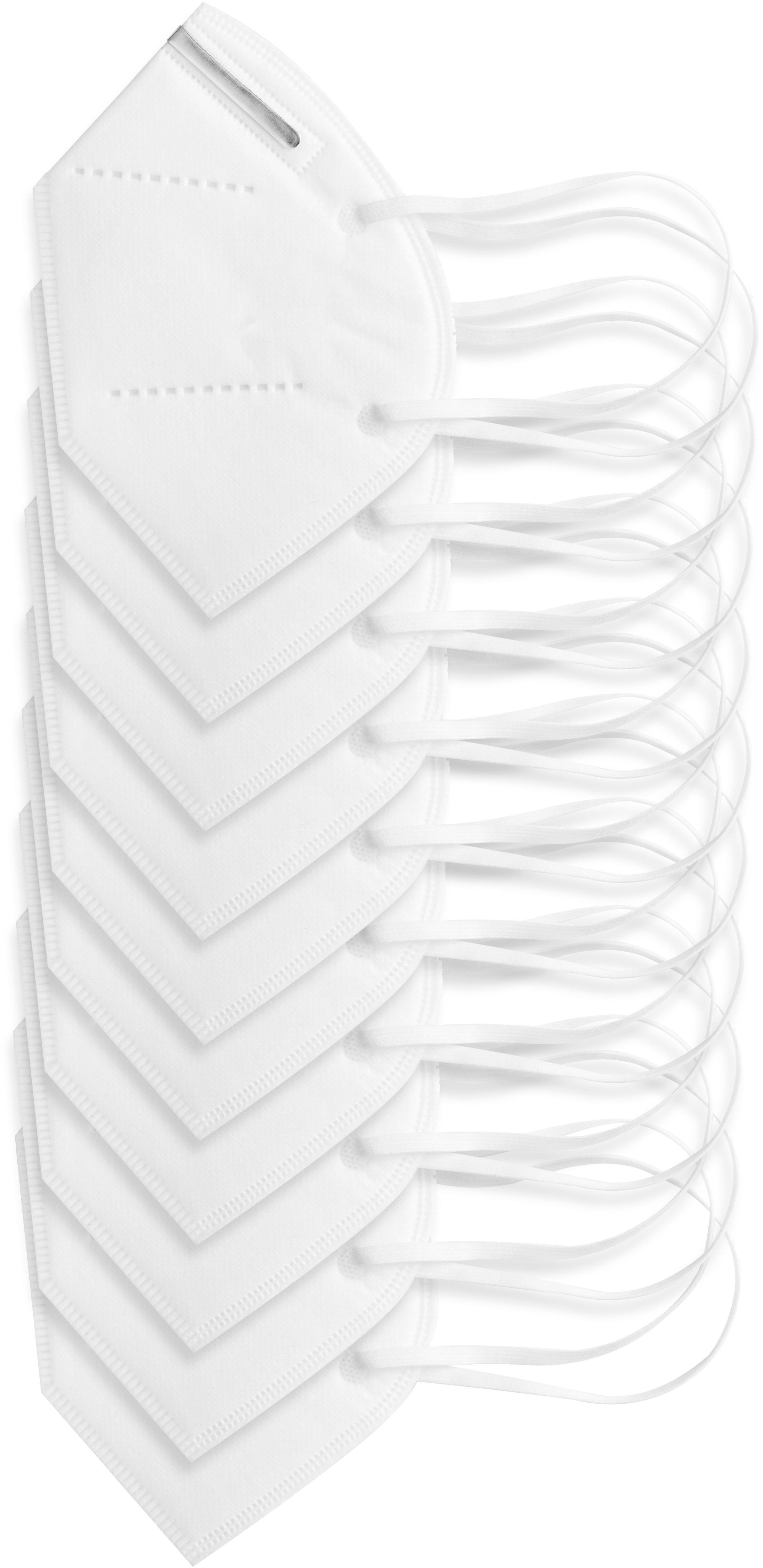 Left. STRAX - AVO+ KN95 Face Mask 10 Pack - White.