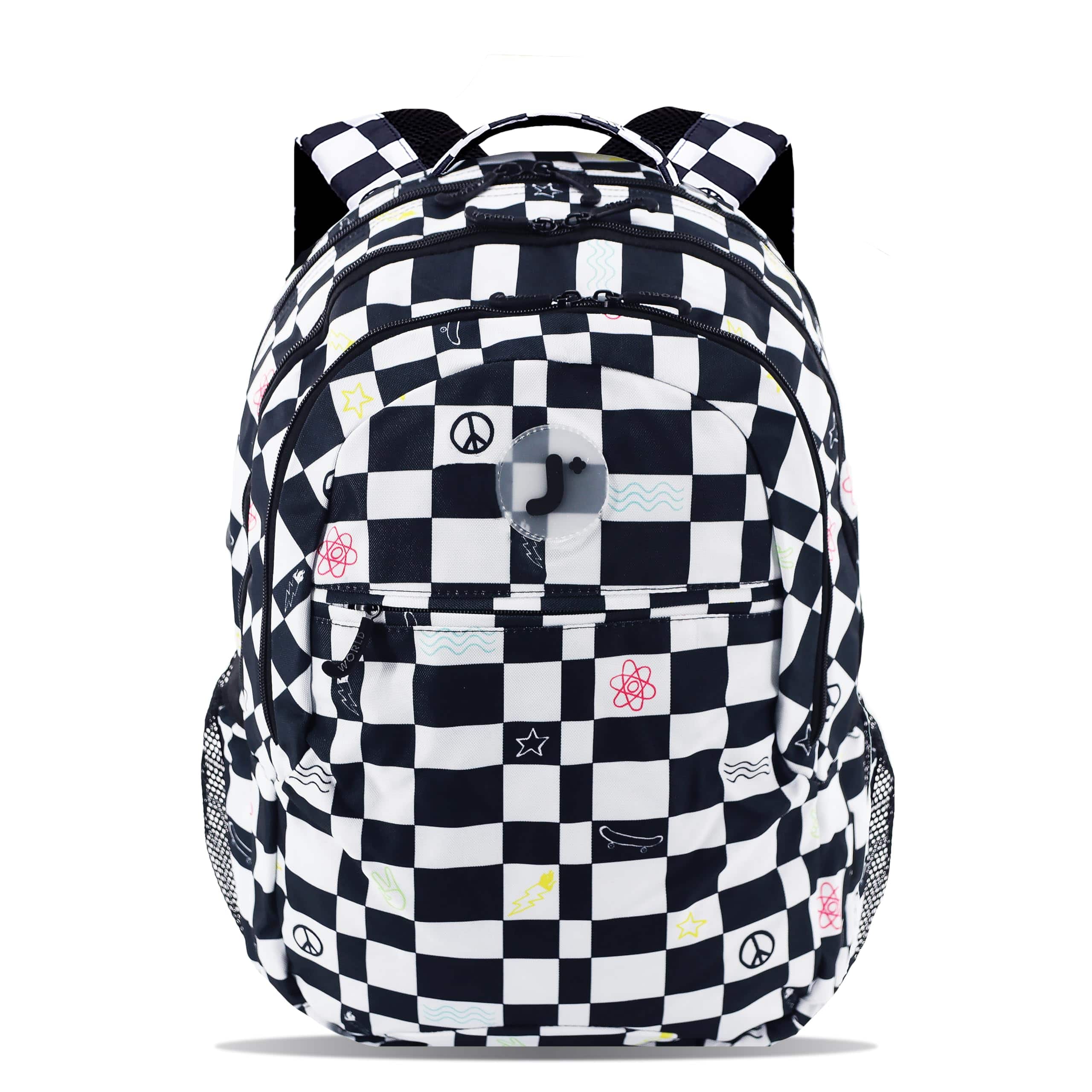 Cozy Serene - Cornelia School Backpack For Kids. Cute Womens Laptop Bookbag One Size - Icon Checkers