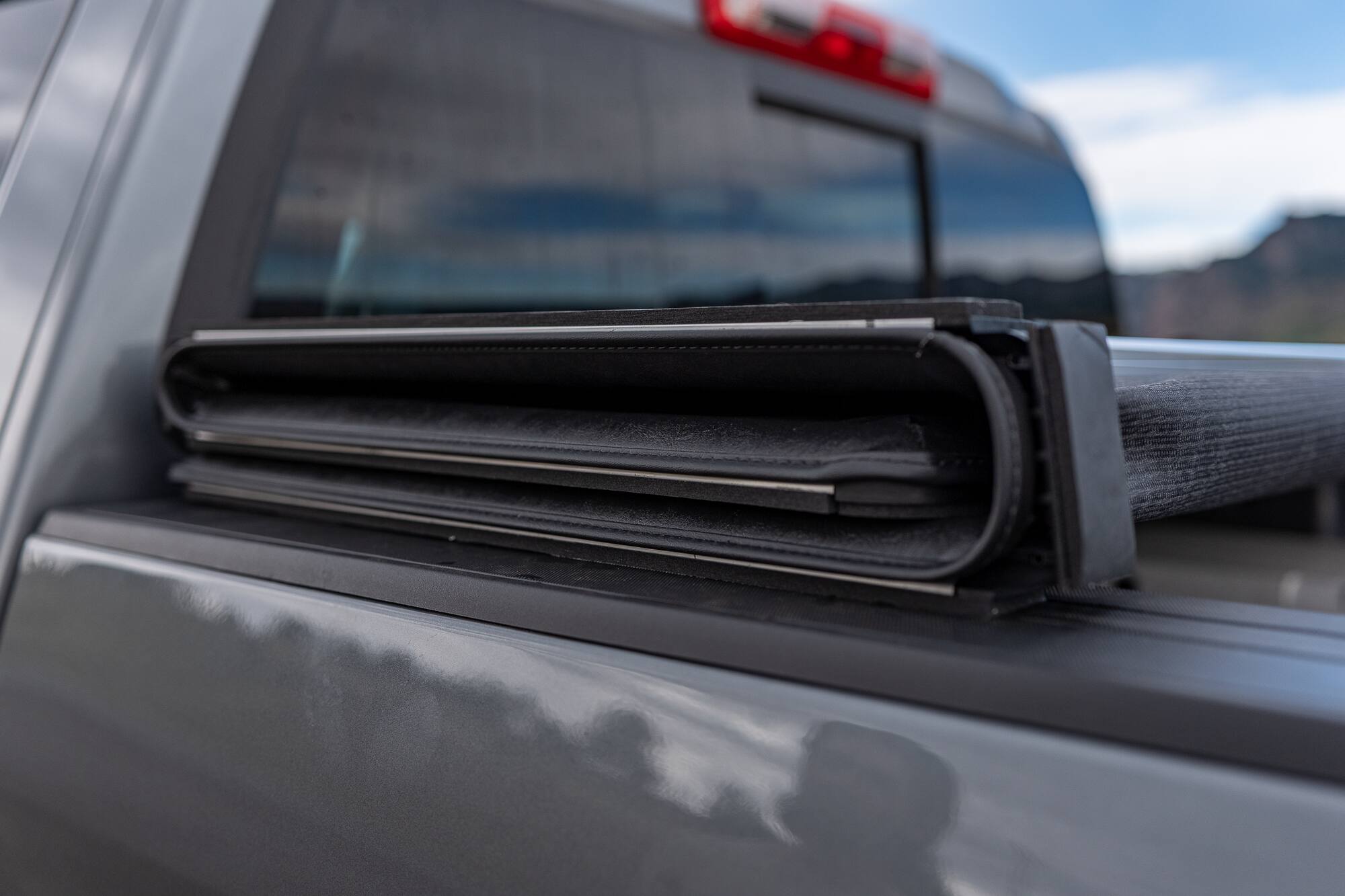 Alt View 15. Bestop - EZ-Fold Soft Tonneau - Chevy/GMC '04-07 Silverado/Sierra 1500; For 5.8 ft. bed; {Exc. '07 New Body Style} - Black.