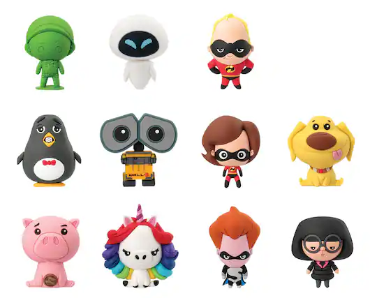 Front. Monogram - Disney Pixar Series 8 Blind Packaging 3D Foam Key Ring - Multi-Color.