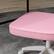 Angle. APRILSOUL - Cute Armless Office Chair Small PU Leather Vanity Task Chair with Adjustable Height Swivel Wheels Mid Back Pink - Pink.