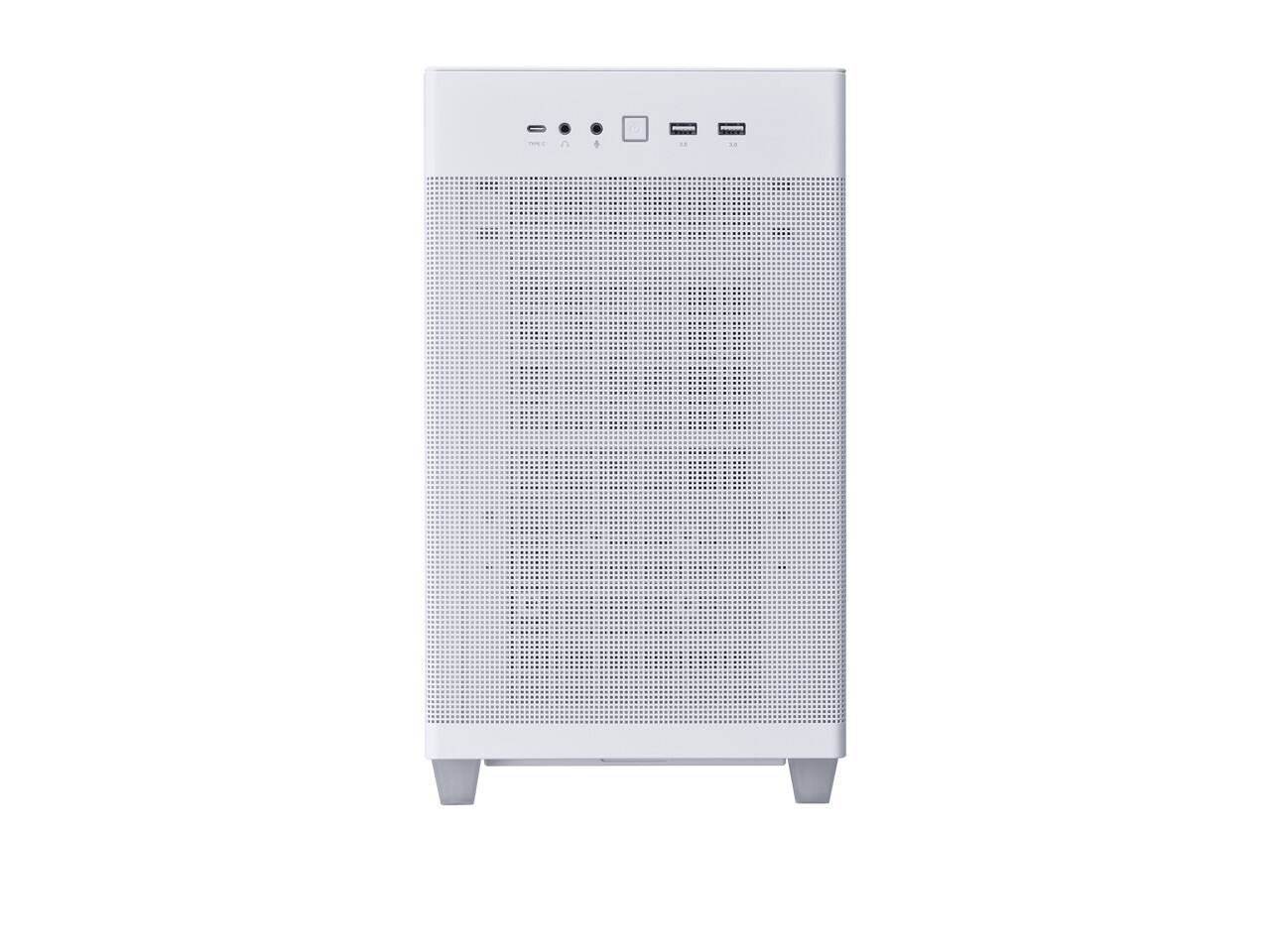 Back. ASUS - ASUS Prime AP201 White MicroATX Tempered Glass, 338mm GPU, 360mm Cooler, USB-C® - White.