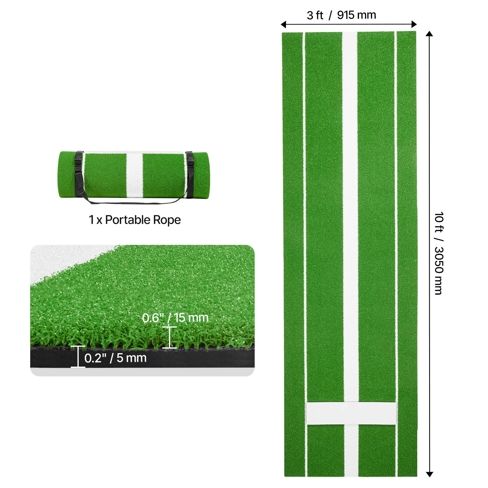 1 x Portable Rope

3 ft / 915 mm

10 ft / 3050 mm

0.6" / 15 mm

0.2" / 5 mm