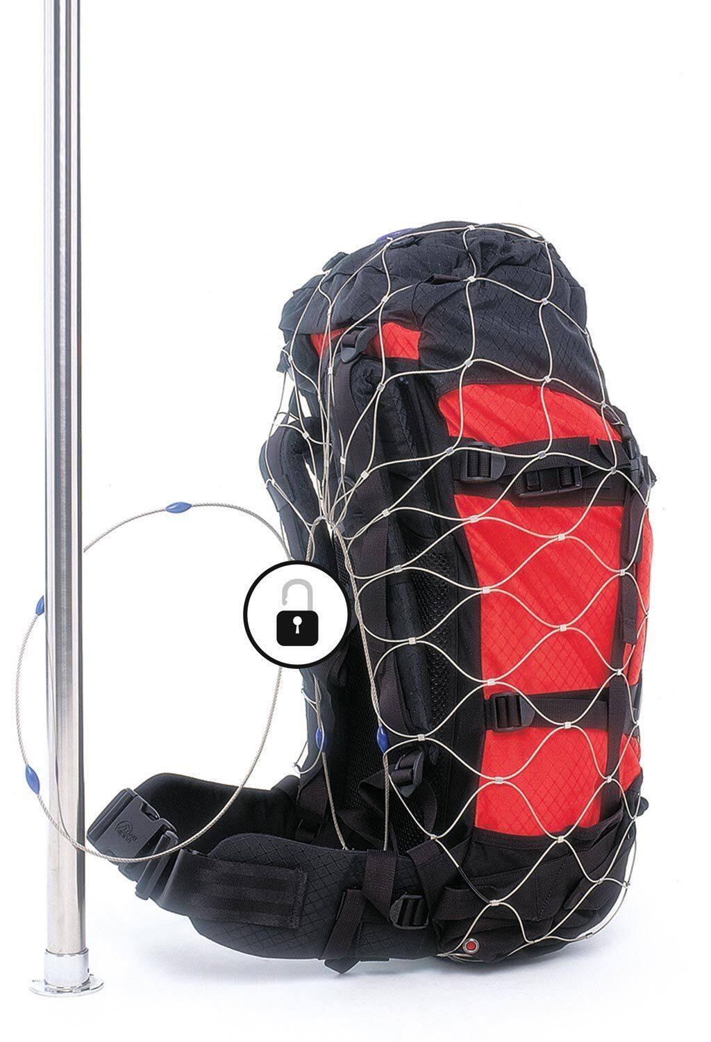 Angle. Pacsafe - 55L Backpack and Bag Protector, Silver - Silver.