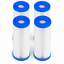 HQRP - 4-Pack 10 x 2.5 inch Cold Plunge Sediment Water Filter Cartridge 50 Micron, for Ice Bath, Plunge Tub, Ice Pod, Spa, Pool