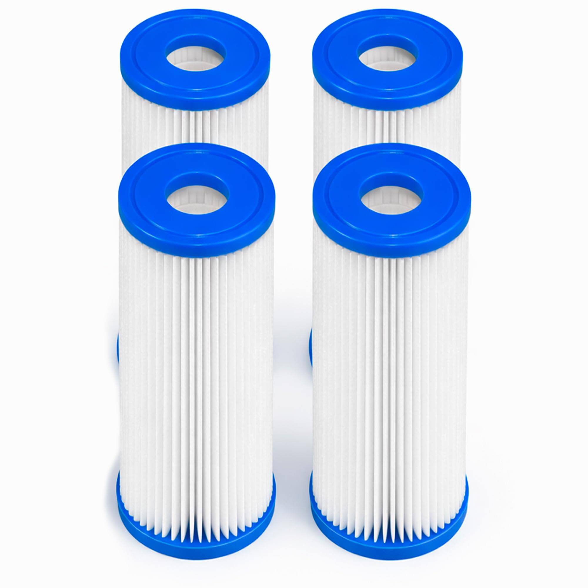 Front. HQRP - 4-Pack 10 x 2.5 inch Cold Plunge Sediment Water Filter Cartridge 50 Micron, for Ice Bath, Plunge Tub, Ice Pod, Spa, Pool.