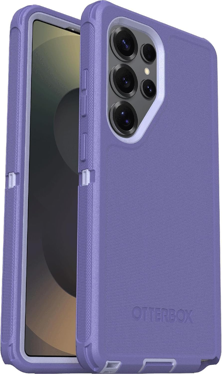 Alt View 3. OtterBox - OtterBox Galaxy S25 Ultra (Only) Defender Series Case - Holster Clip Included - Rugged & Durable - with Port Protection - Mountain Majesty (Purple).