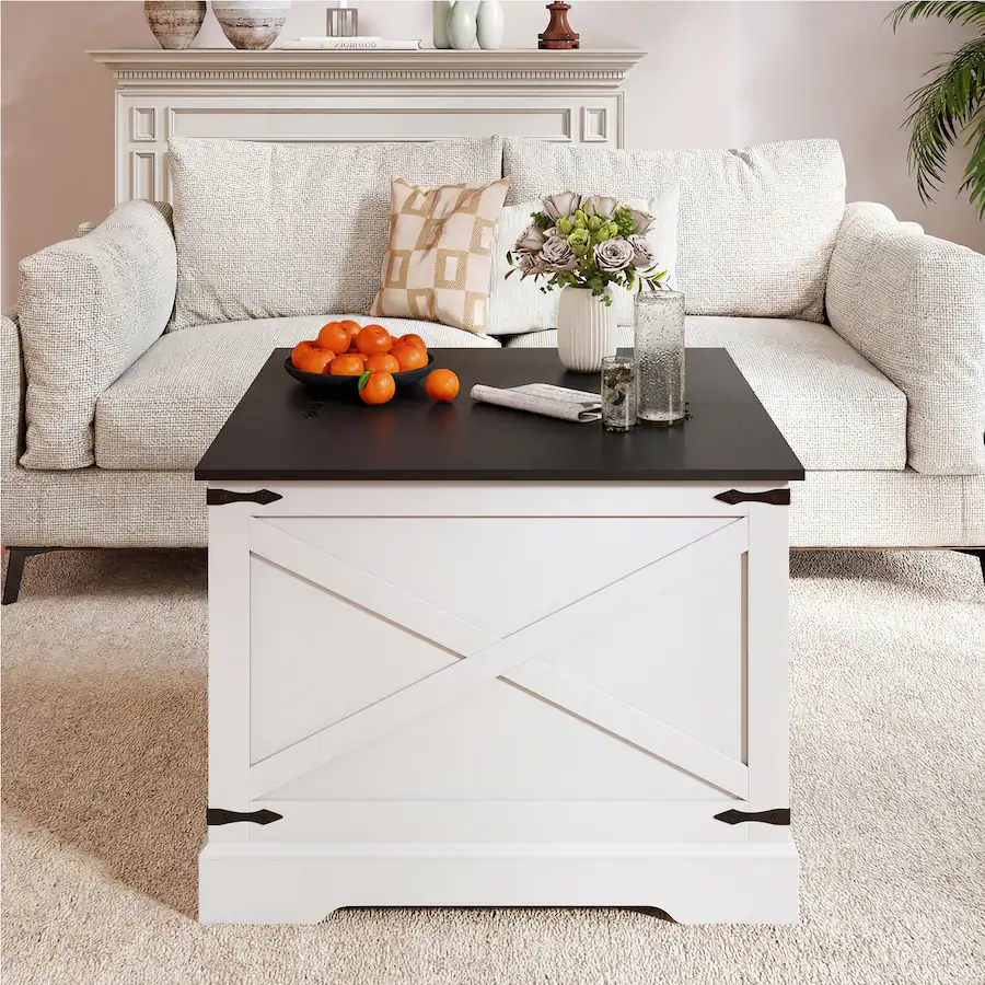 Cover Table Ramp Gymax 31.5'' Farmhouse Lift Top Coffee Table w/Hidden Storage ...