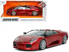 Lamborghini Murcielago Roadster Red Metallic "Hyper-Spec" Series 1/24 Diecast Model Car by Jada