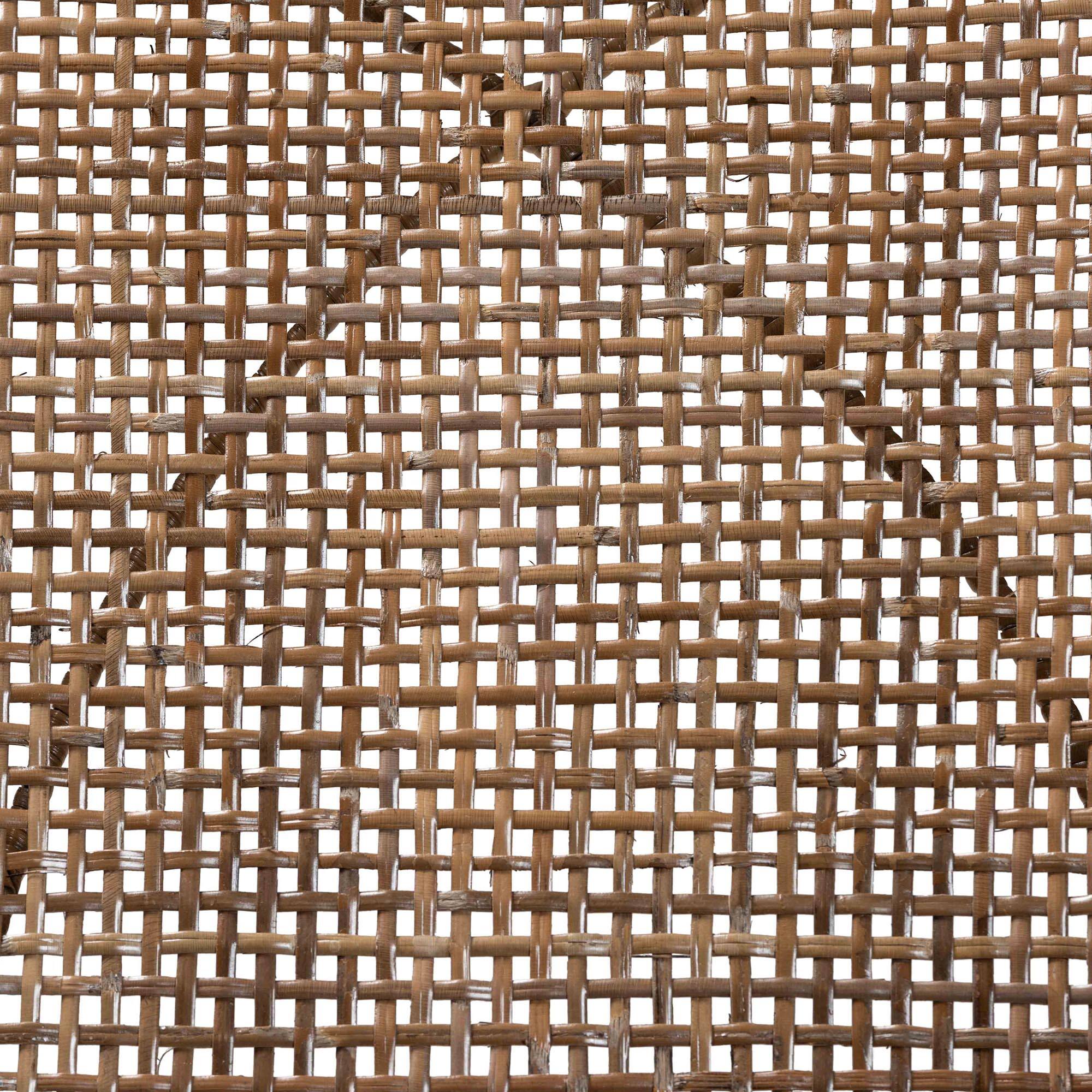 Alt View 2. bali & pari - Ballerina Modern Bohemian Rattan and Metal 2-Piece Dining Chair Set - Greywash/Black.