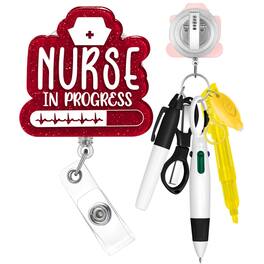 Paradigms Interiors - Nurse Pen Set Badge Reel Holder Accessories Clip Retractable Mini Light Foldable Flashlight Work Student Office Bright