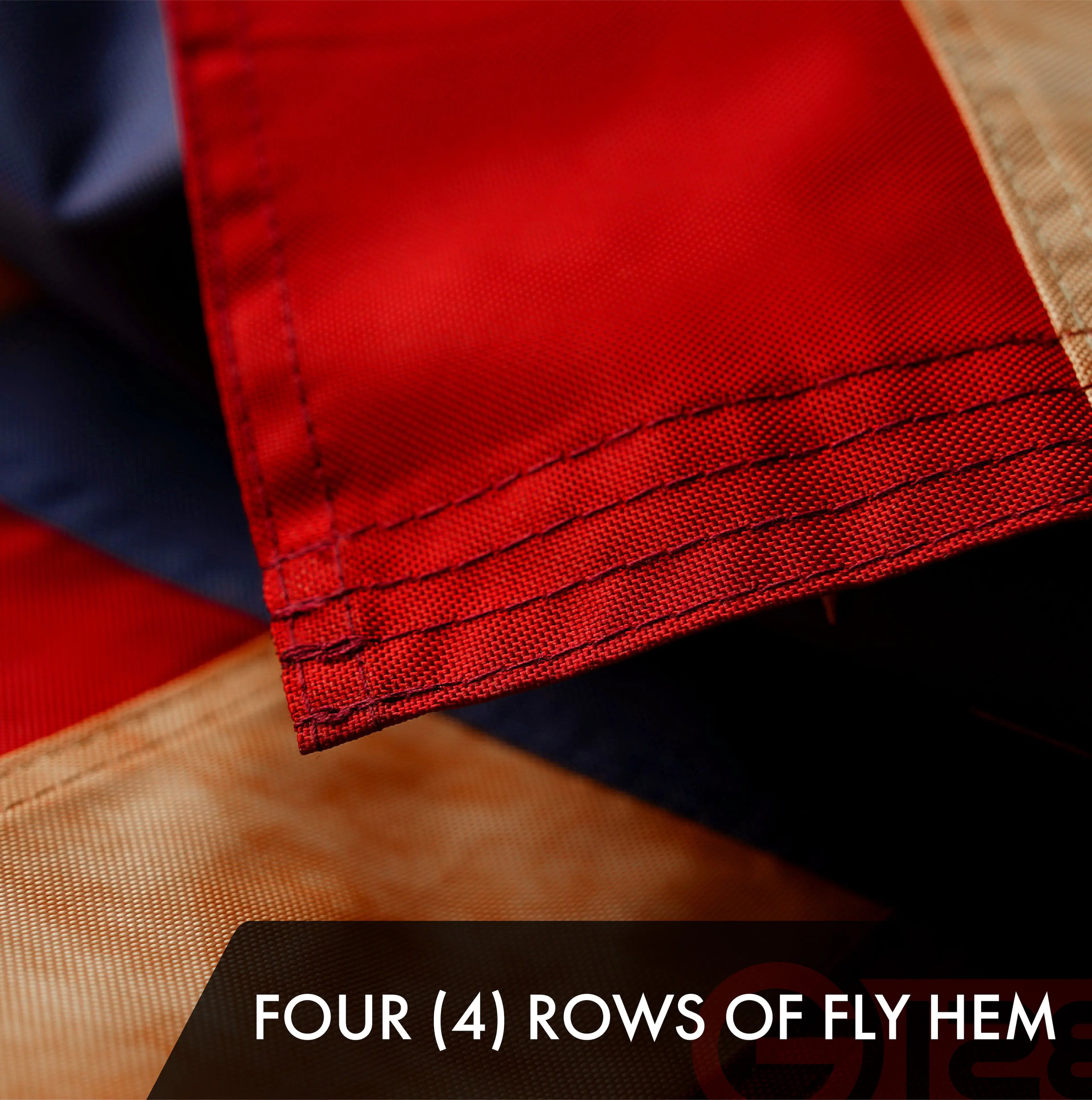 FOUR (4) ROWS OF FLY HEM