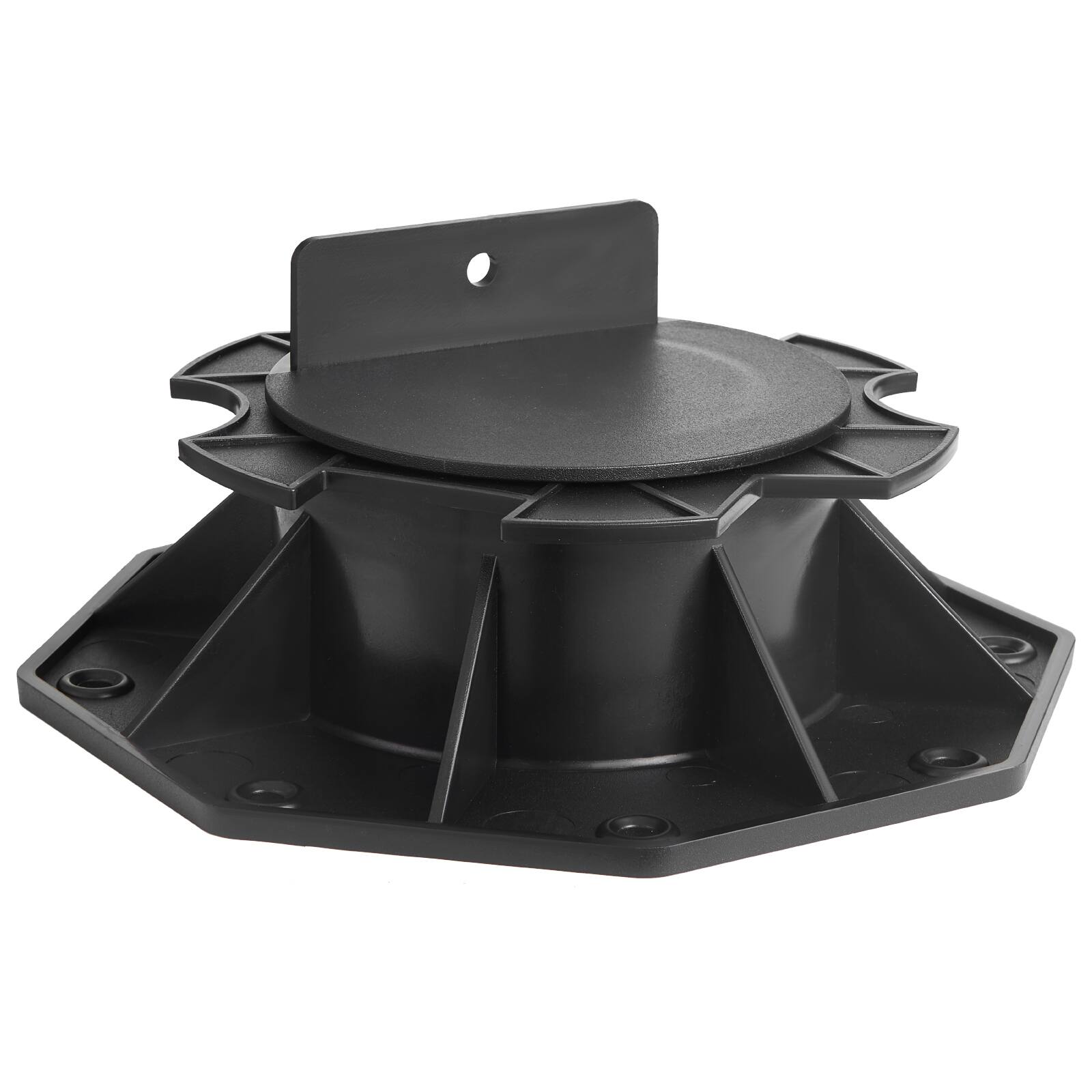 Alt View 5. VEVOR - Deck Blocks 12 PCS, 2000lbs / 907.18kg Load Capacity Deck Support Plastic Pedestal Paver, Raising 2.36 - 5.31 inch - Black.