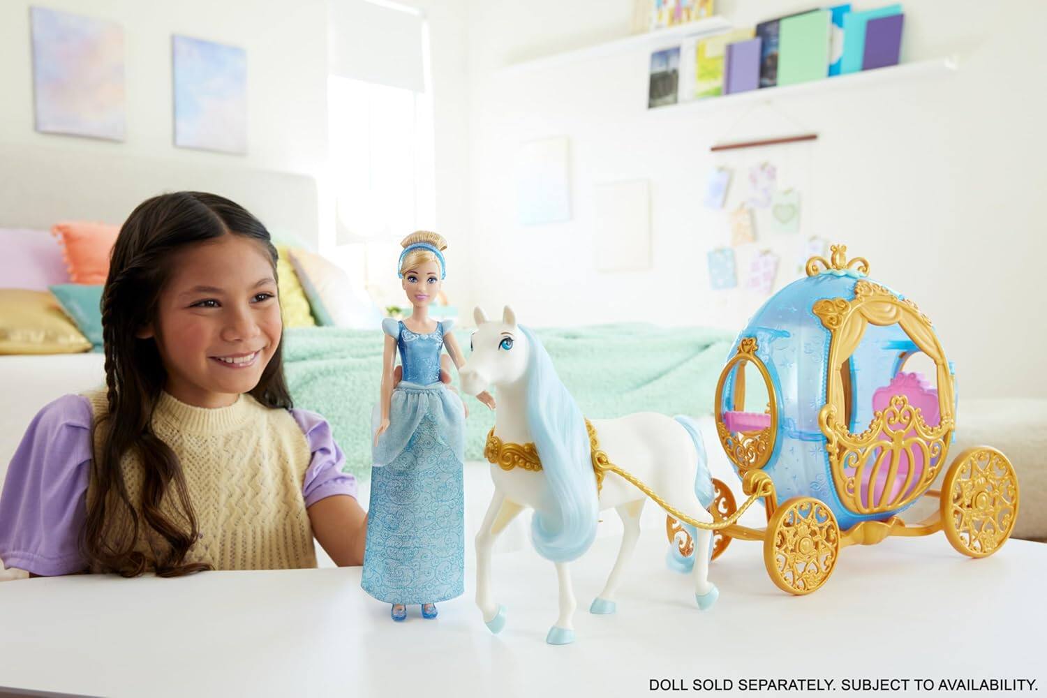DOLL SOLD SEPARATELY. SUBJECT TO AVAILABILITY.
