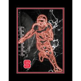 Fan Creations - NC State Wolfpack 12'' x 16'' Framed Neon Player Print - Black
