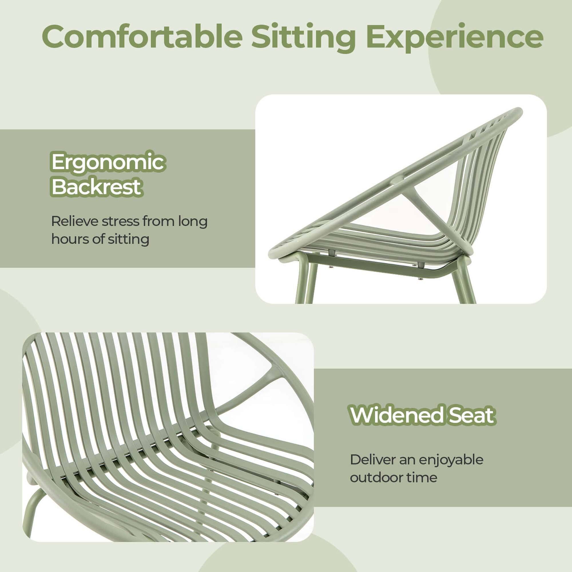 Comfortable Sitting Experience: Ergonomic Backrest, Widened Seat.