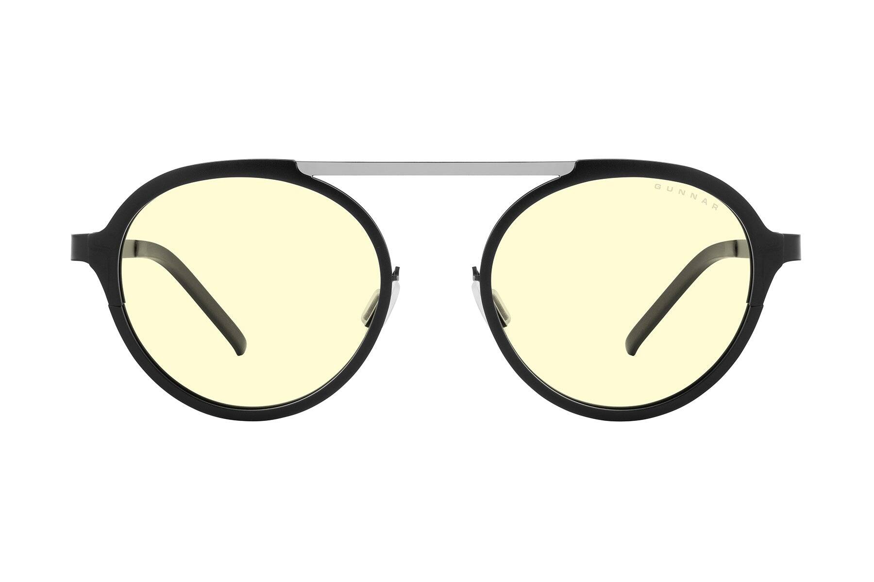 Alt View 4. GUNNAR - GUNNAR Computer Glasses  -  Pacifica, Onyx Silver, Amber Lens - Blue Light Blocking, Relieve Dry Eye, Anti Glare - Onyx/Silver.