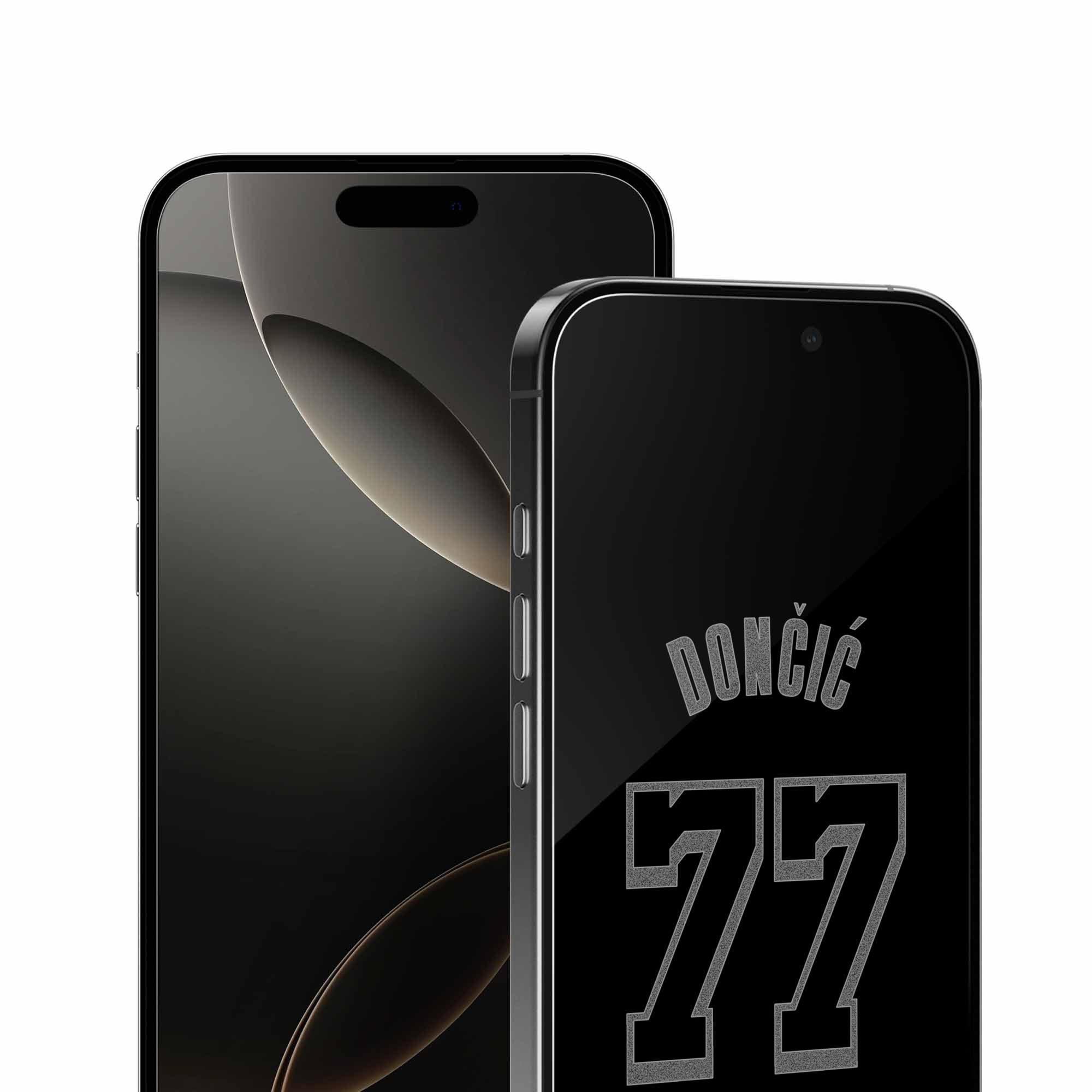 Alt View 3. Screen Skinz - Luka Don-i- Los Angeles Lakers Clear iPhone Screen Protector - 16 Pro - Multicolor.