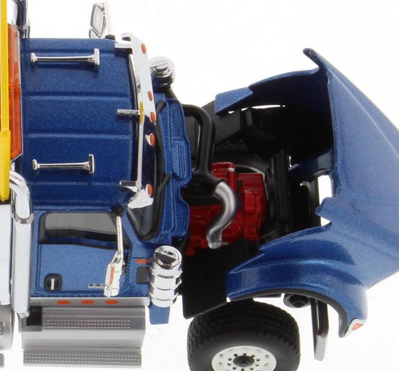 Alt View 1. Diecast Masters - International HX620 Day Cab Tridem Tractor Blue 1/50 Diecast Model by Diecast Masters.